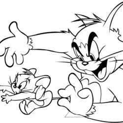 Tom e Jerry para imprimir e colorir