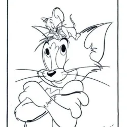 Tom e Jerry para imprimir e colorir