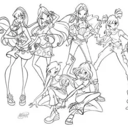 Winx Club para imprimir e colorir