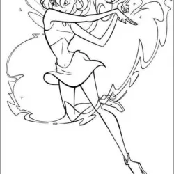 Winx Club para imprimir e colorir