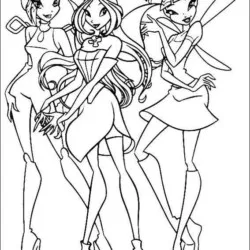 Winx Club para imprimir e colorir
