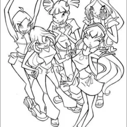 Winx Club para imprimir e colorir