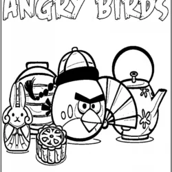 Angry Birds para imprimir e colorir