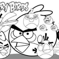 Angry Birds para imprimir e colorir