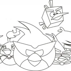 Angry Birds para imprimir e colorir