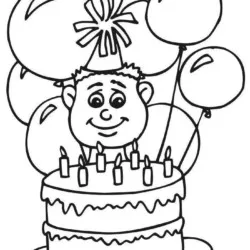 Aniversário para imprimir e colorir