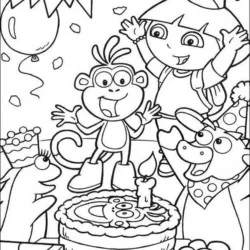 Aniversário para imprimir e colorir