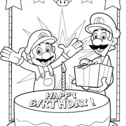 Aniversário para imprimir e colorir
