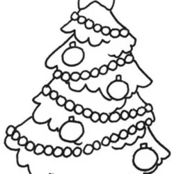 Árvore de Natal para imprimir e colorir