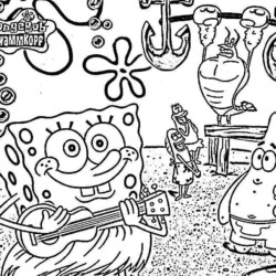 Desenho livre do SpongeBob para imprimir e colorir - Bob Esponja