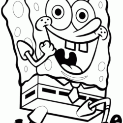 Desenhos de Bob Esponja para pintar e colorir