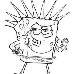 Bob Esponja para imprimir e colorir