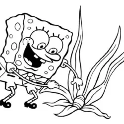 Bob Esponja para imprimir e colorir