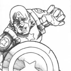 Capitão América para imprimir e colorir