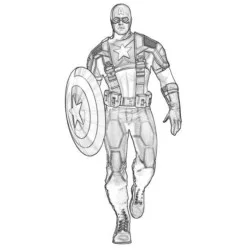 Capitão América para imprimir e colorir