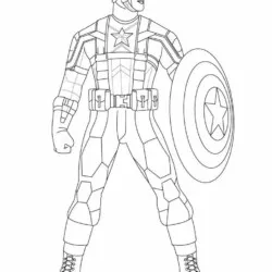 Capitão América para imprimir e colorir