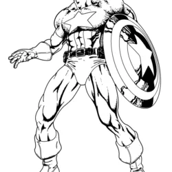 Capitão América para imprimir e colorir