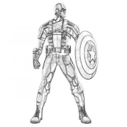 Capitão América para imprimir e colorir