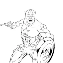 Capitão América para imprimir e colorir