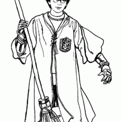 100 desenhos do Harry Potter para colorir