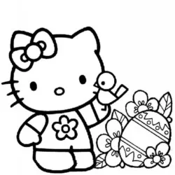 Hello Kitty para imprimir e colorir