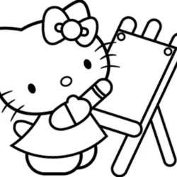 Hello Kitty para imprimir e colorir