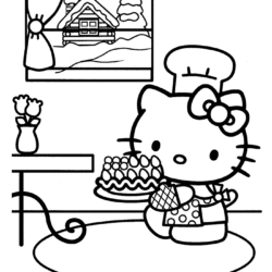 40 Desenhos da Hello Kitty para Colorir e Imprimir - Online Cursos