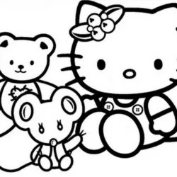 Hello Kitty para imprimir e colorir
