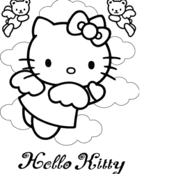 ▷ Desenhos de Hello Kitty para colorir