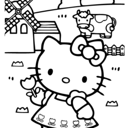 Desenho de Hello Kitty para colorir