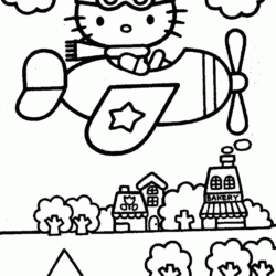 93 Hello Kitty para colorir