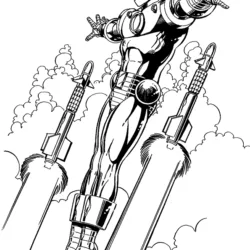 Homem de Ferro para imprimir e colorir