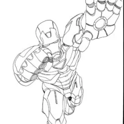 Homem de Ferro para imprimir e colorir