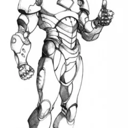 Homem de Ferro para imprimir e colorir