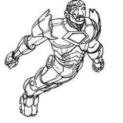 Homem de Ferro para imprimir e colorir