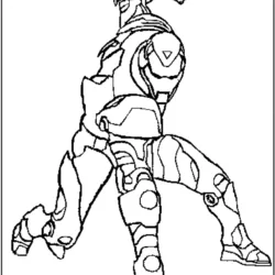 Homem de Ferro para imprimir e colorir