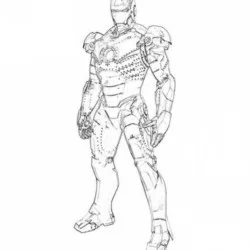 Homem de Ferro para imprimir e colorir