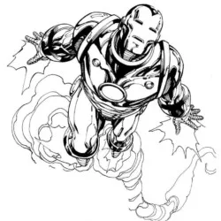 Homem de Ferro para imprimir e colorir