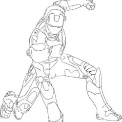 Homem de Ferro para imprimir e colorir