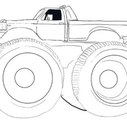 Monster Truck para imprimir e colorir