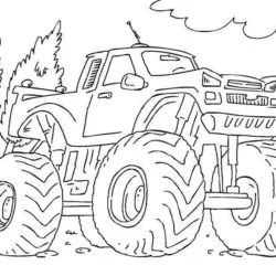Monster Truck para imprimir e colorir