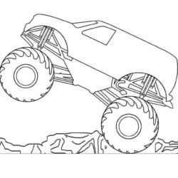 35+ Desenhos de Monster Truck para Imprimir e Colorir/Pintar