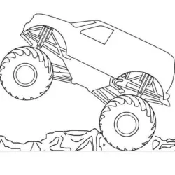 Monster Truck para imprimir e colorir
