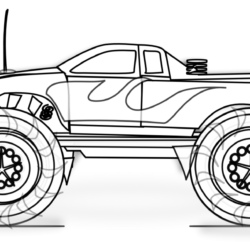 Monster Truck para colorir 15