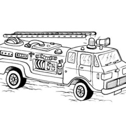 Desenho de Carro de Bombeiros para Colorir - Colorir.com