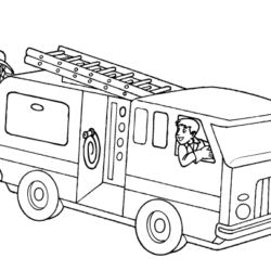 Desenho de Carro de bombeiro para Colorir - Colorir.com