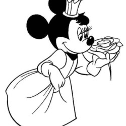 Desenhos Para Pintar e Colorir Minnie - Imprimir Desenho 047