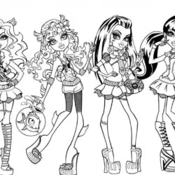 Monster High para imprimir e colorir