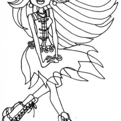 Desenhos das Monster High para colorir - 6 passos