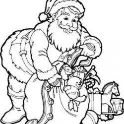 Papai Noel para imprimir e colorir